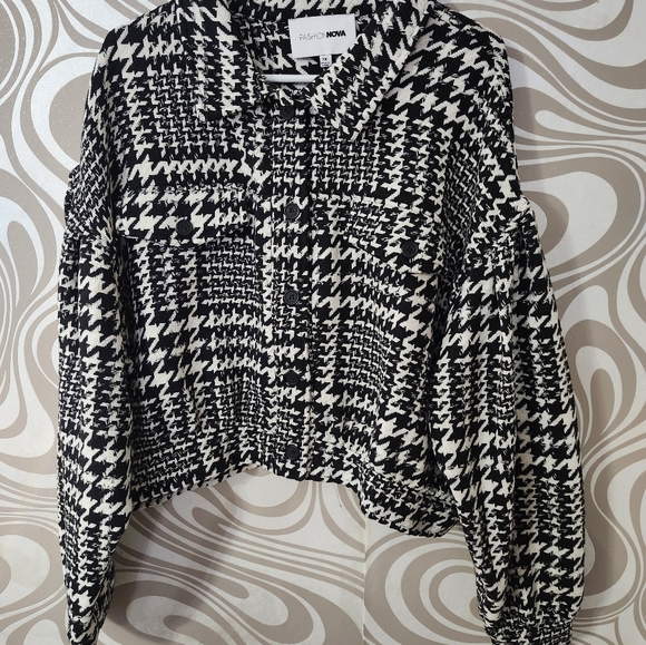 Fashion Nova Houndstooth Jacket - Picture 2 of 4